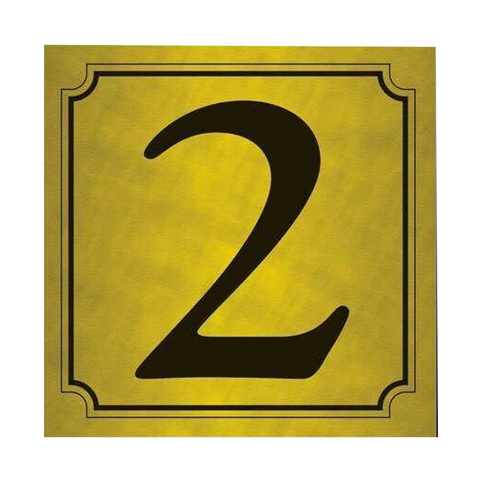 image 1 of Rowan 2 House & Gate Number - Gold/Black - One Size