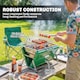 image 6 of Outsunny Charcoal BBQ Grill Portable with Tilting Grate | Green | Black | 40 x 28 x 25.5 cm