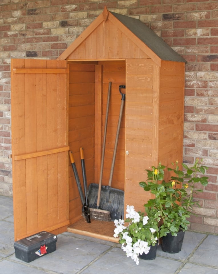 image 1 of Tall Tool Store Garden Shed - Dip Treated Approx 3 x 2 Feet | Brown