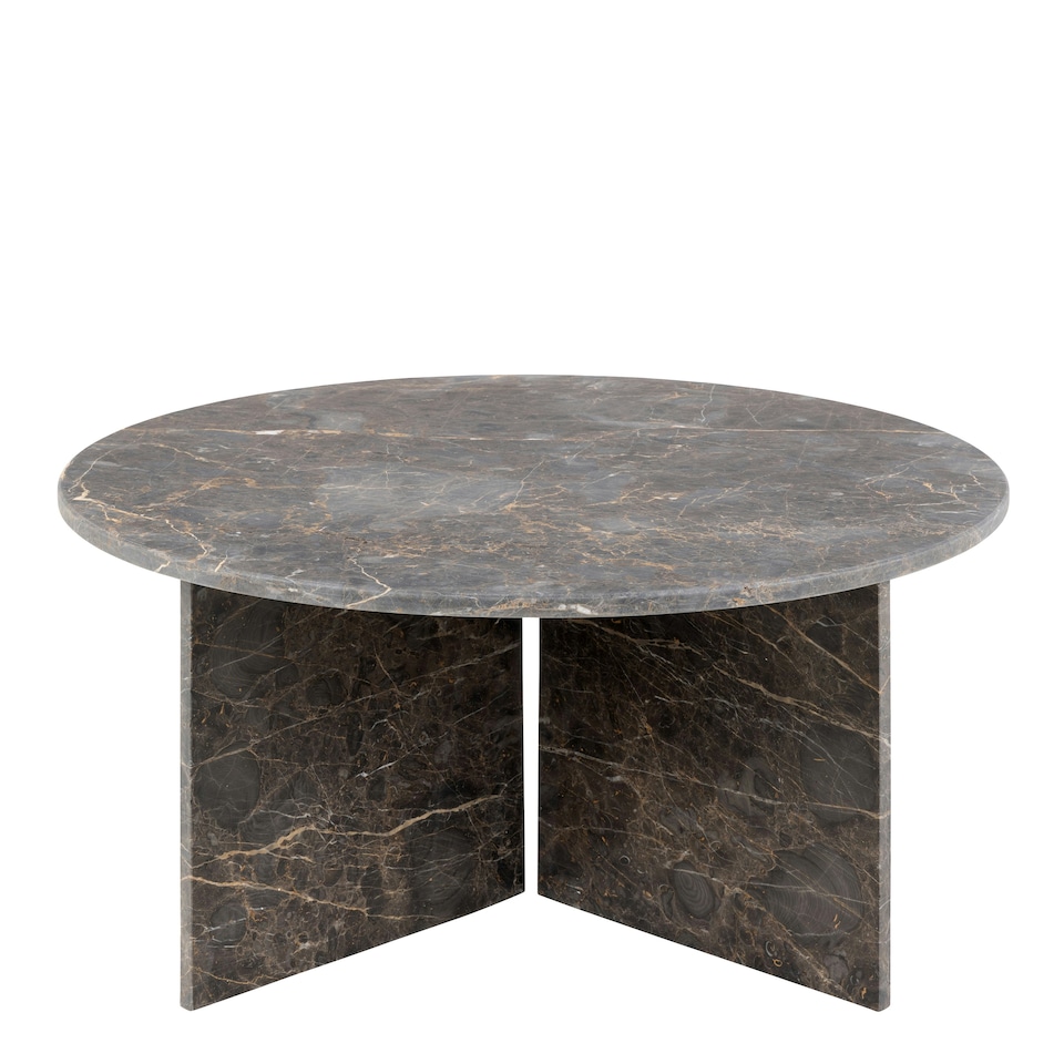 image 1 of Vega Round Coffee Table in Marron Marble