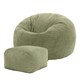image 1 of Kingston Classic Beanbag and Footstool Sage Green | Green | Sage Green | 2