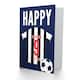 image 2 of Football Strip Kit White Striped Top Age 9 Year Old Child Kids 9th Birthday Card