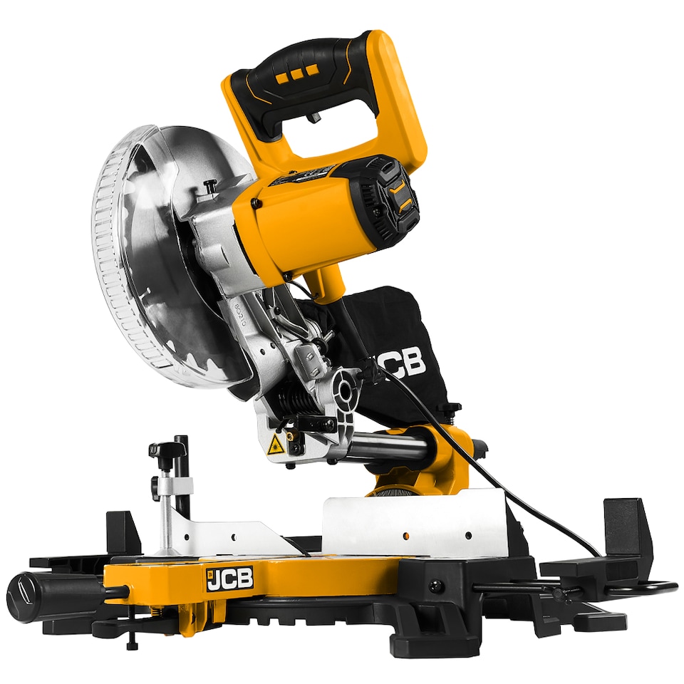 image 1 of JCB 210mm 8 inch Electric Sliding Mitre Saw, Corded, 1500W, 230V 21-MS-210-SB
