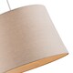 image 3 of Designer Taupe Beige Naturally Textured Linen Lamp Shade in Drum Shape Cream