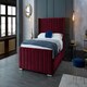 image 2 of Meriso Plush Maroon Super King Bed Frame - Maroon