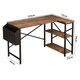 image 6 of MCC Direct Computer Desk L Shaped Corner Desk with Adjustable shelves - Lotus 120cm Distressed Grey | Grey