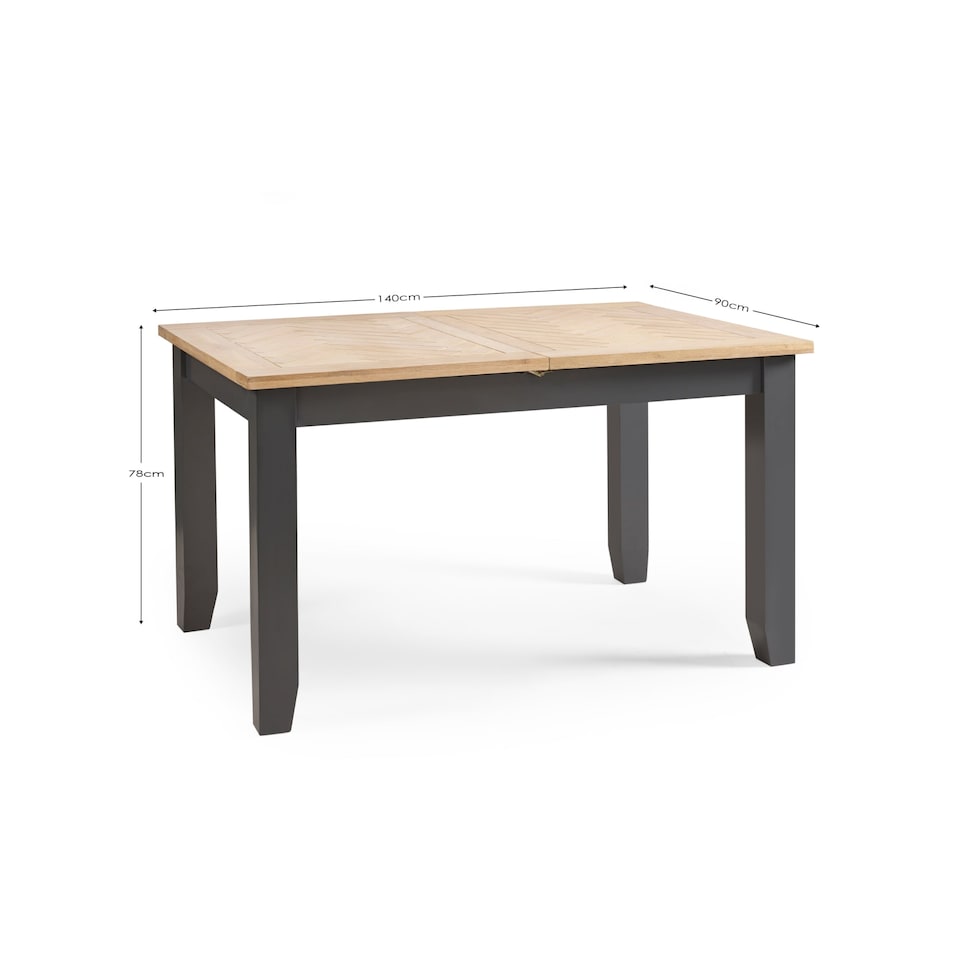 image 1 of Premium Bordeaux 180cm Extending Dining Table - Dark Grey