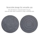 image 5 of Stepping Stones Rubber Path Walkway Stone Geo Leaves Design - Grey - Pack of 2 | Grey | Grey | Pack of 2