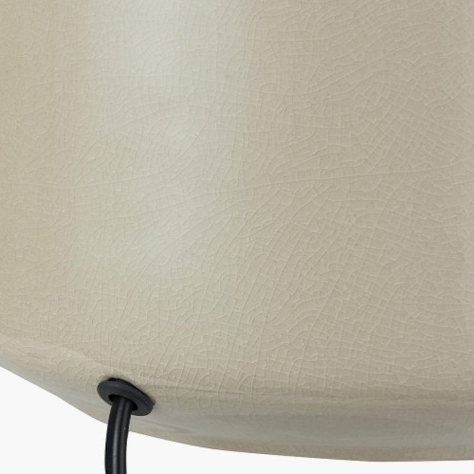 image 1 of Cream Crackle Effect Table Lamp