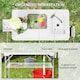 image 5 of Outsunny Folding Fish Cleaning Table Camping Sink Table with Faucet, White | White | White | 108L x 58W x 92H cm