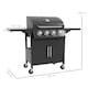 image 7 of Outsunny 3 Burner Gas Grill Portable Barbecue Trolley with Side Shelves