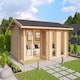 image 3 of Hampshire-Log Cabin, Wooden Garden Room, Timber Summerhouse, Home Office - L480 x W376.1 x H239.4 cm Brown