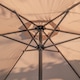 image 4 of Samuel Alexander 2.7m Havana Garden Patio Parasol with Crank Handle in Beige | Cream | Beige