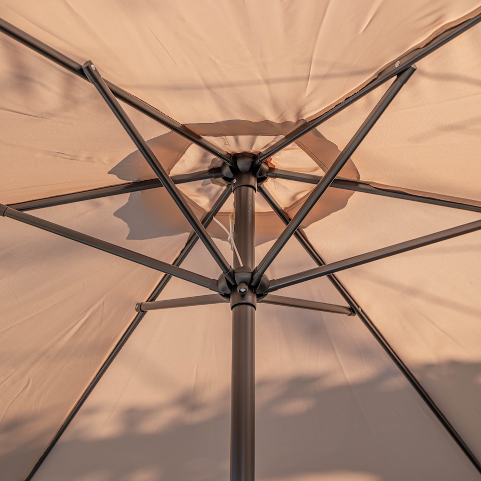 image 1 of Samuel Alexander 2.7m Havana Garden Patio Parasol with Crank Handle in Beige | Cream | Beige