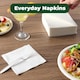 image 5 of ECONX White 2 Ply 4 Fold Paper Napkins Tissue Serviettes for Birthdays Weddings Parties Pack of 1000