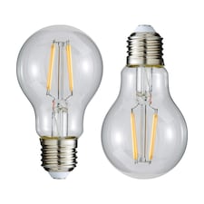 BHS 2 Pack of 6 Watt LED Vintage Style ES E27 Classic Light Bulb | Clear | Natural White | 2