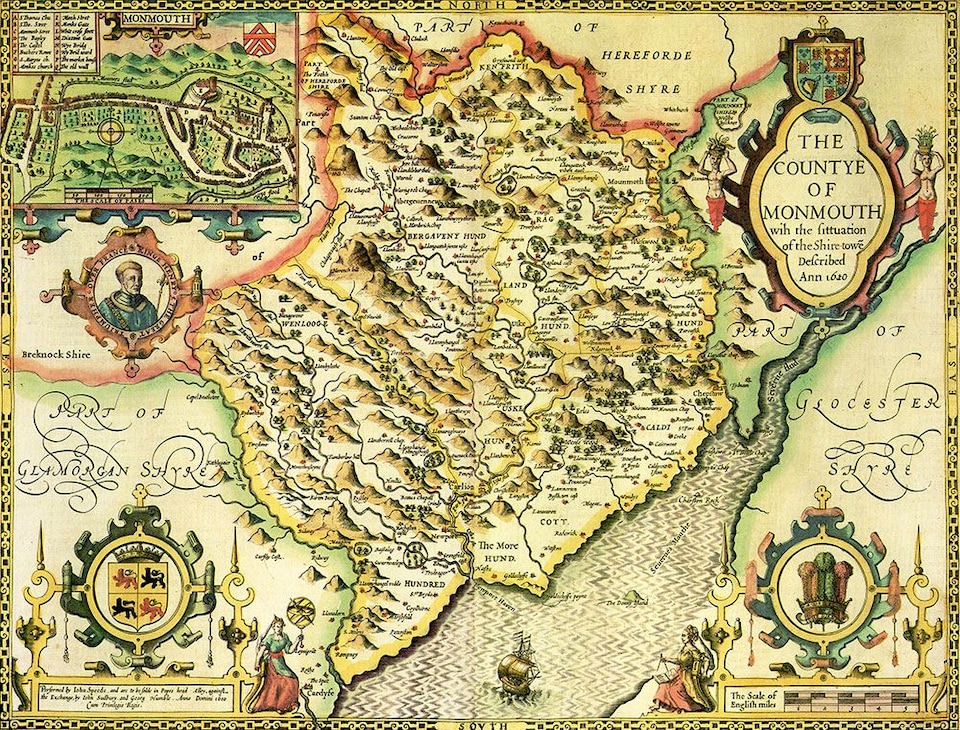 Montgomeryshire Historical Map 1000 Piece Jigsaw Puzzle (1610)