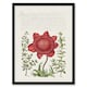 image 1 of Poppy Anemone and Myrtle Calligraphy Framed Wall Art Print 12X16"