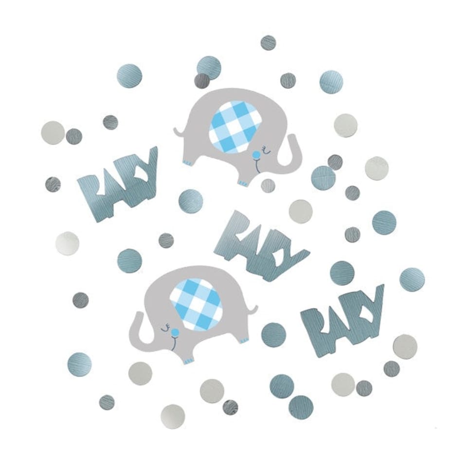 image 1 of Blue Floral Elephant Confetti 5oz