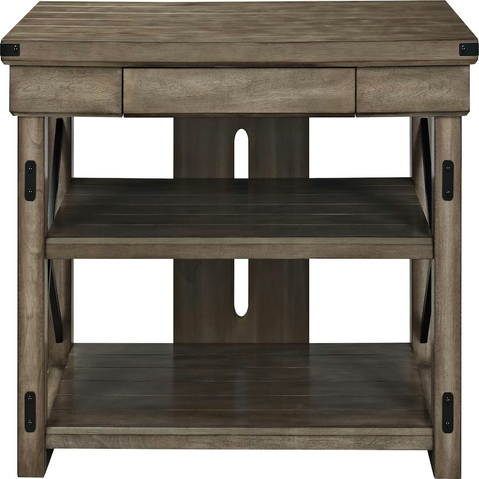image 1 of WILDWOOD WOOD VENEER TV STAND 50 RUSTIC GREY Grey | Grey