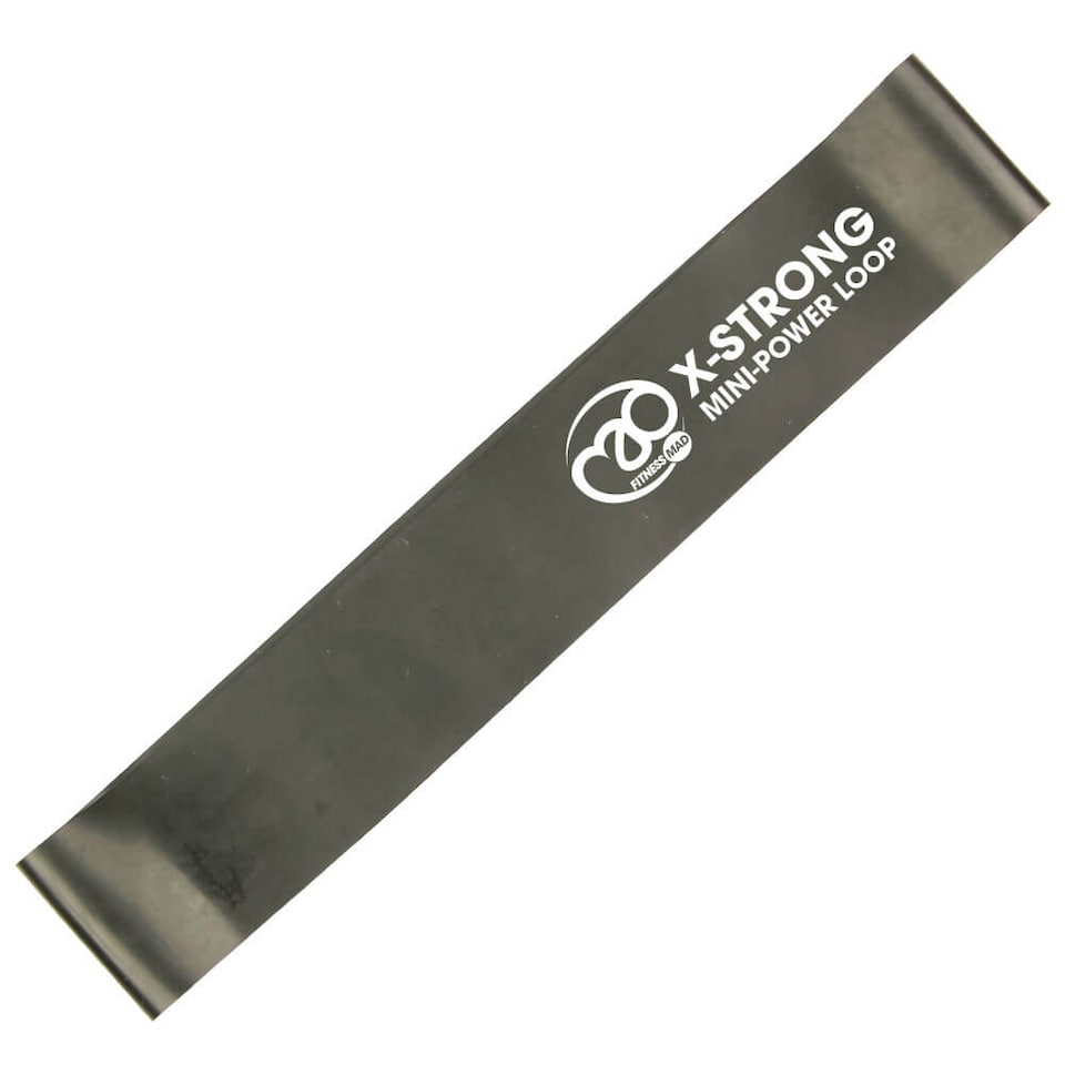 image 1 of Fitness Mad Mini Loop Extra Strong Latex Resistance Band (Black) | Black | BLACK | 0.1KILOGRAMS