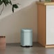 image 2 of HOMCOM 12 Litre Pedal Bin, Fingerprint Proof Kitchen Rubbish Bin with Soft-close Lid, Foot Pedal and Removable Inner Bucket for Recycling and Waste, Light Green | Green | Light Green | 1