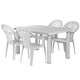 image 1 of Resol Olot 4 Seater Dining Set - White | White | White