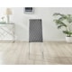 image 5 of Furniturebox 6x Milan Dining Chair Grey Velvet Silver Legs