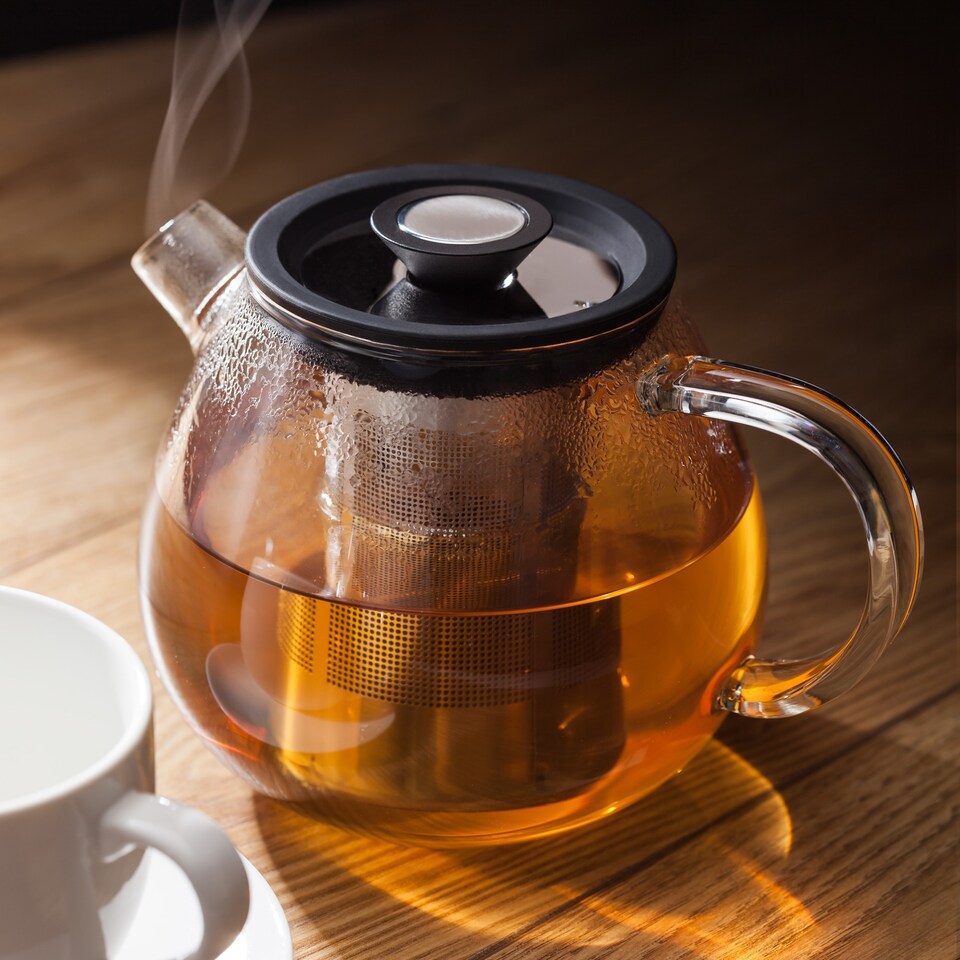 image 1 of Judge Brew Control Glass Teapot with Infuser 1L - 5 Cup