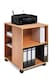 image 2 of Durable 6 Shelve Office Filing Storage Trolley on Wheels | 75cm Beech | Brown