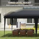 image 4 of Outsunny Pop Up Gazebo 3 x 6m, Foldable Canopy Tent, Height Adjustable Wedding Awning Canopy wCarrying Bag, Black