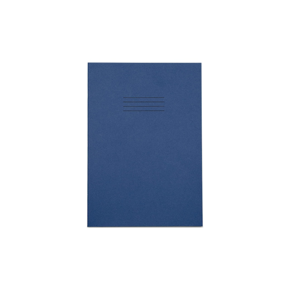 image 1 of Rhino 80 Page 8mm Lined Margin Exercise Book Dark Blue A4 50 Pack