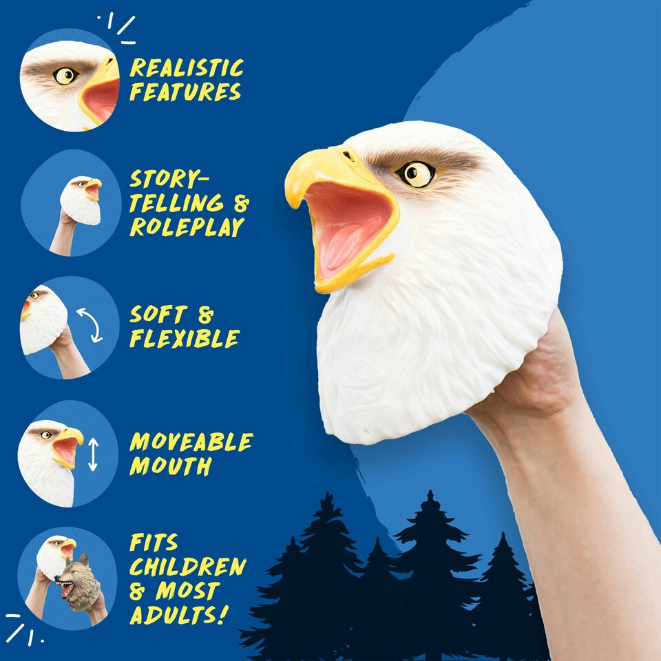 image 1 of Wild Thingz White Eagle Hand Puppet
