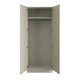 image 2 of Slab Urban Oak Double Wardrobe with Single Rail Brown