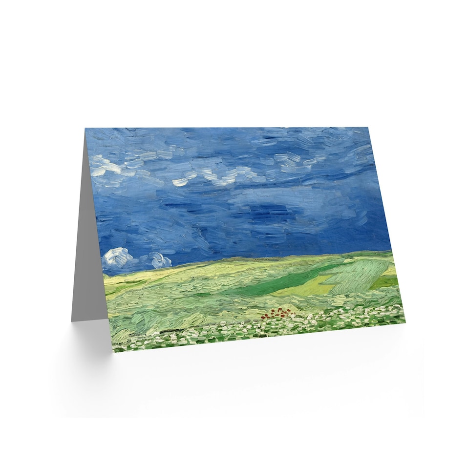 image 1 of Van Gogh Wheatfield Under Thunderclouds Art Card