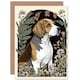 image 1 of Beagle Daisies Modern Illustration Dog Art Card