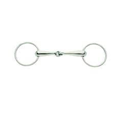 Lorina Thin German Hollow Mouth Loose Ring Snaffle - Silver - 5.5in