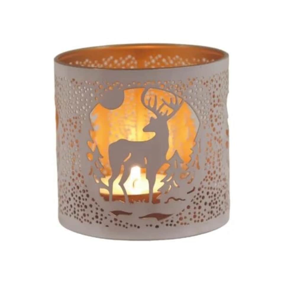 image 1 of Aroma Multi Functional Tealight Wax Melt Burner 10.5cm - Stag | White | 5