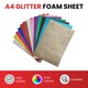 image 2 of Pack of 10 A4 Light Gold Glitter Eva Foam Sheets | Gold | Light Gold | A4