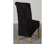 image 8 of Dakota 127 x 82cm Oak Small Dining Table and 4 Montana Fabric Chairs | Black | Black