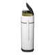 image 4 of Living and Home Slim Plastic Rubbish Bin with Built-in Toilet Brush White