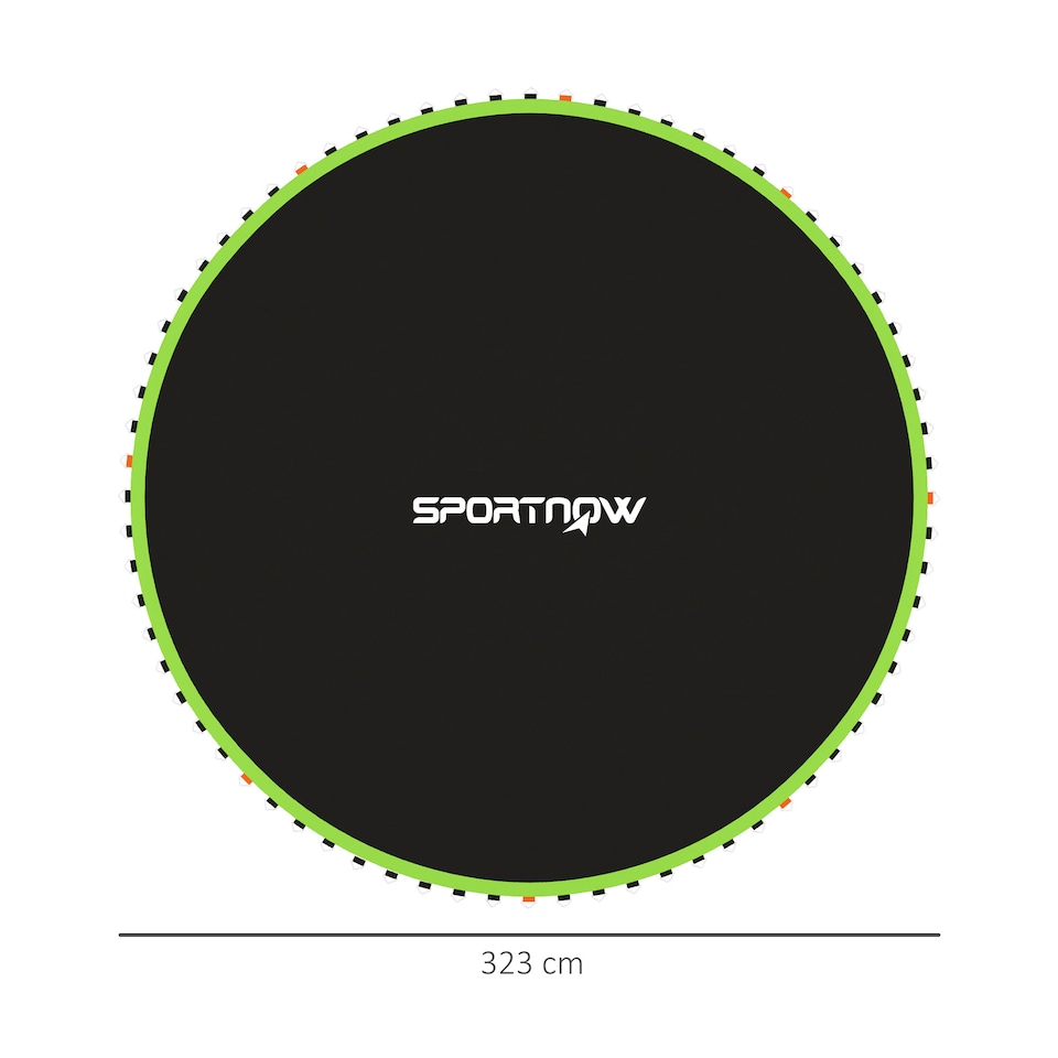 image 1 of SPORTNOW Trampoline Mat with 72 V-Hooks, for 12ft Trampoline, Green