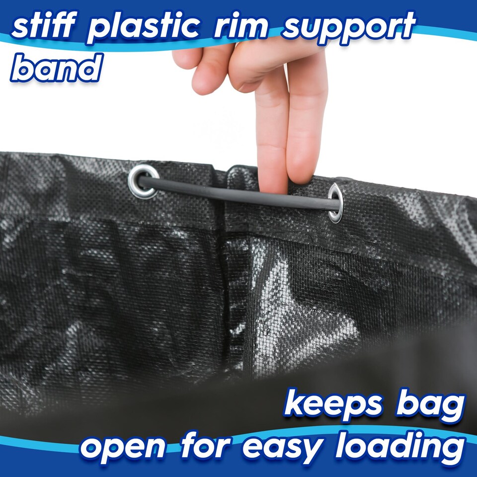 image 1 of Harbour Housewares Heavy-Duty Garden Waste Bags - 300L - Black - Pack of 2 | Black | Black