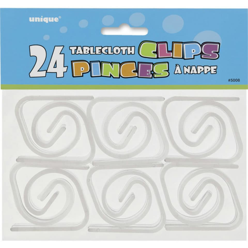 Unique Party Tablecover Clips - Clear - One Size