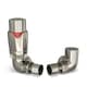 image 4 of Stirling Bold - Silver Nickel Thermostatic Radiator Valve & Lockshield Corner 8mm