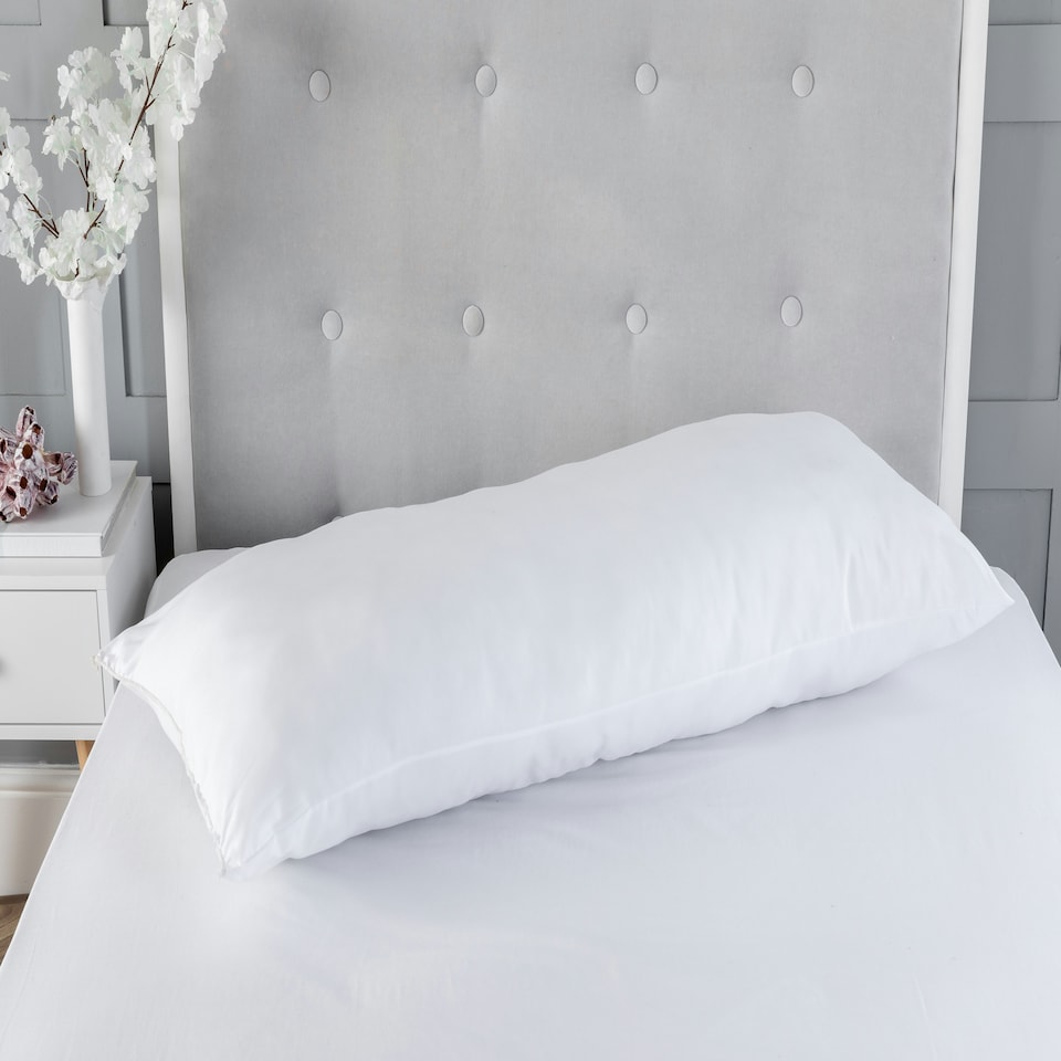 image 1 of Bolster Pregnancy Maternity Support Pillow Soft Microfibre Cover With 100% Hollowfibre Filling King White | Double