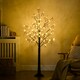 image 2 of HOMCOM 5ft Artificial Tree with Warm White LED Lights, Baby Breath Flowers