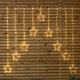 image 8 of 1.2m Premier Christmas Static Star LED Silver Pin Wire V Curtain Lights in Warm White
