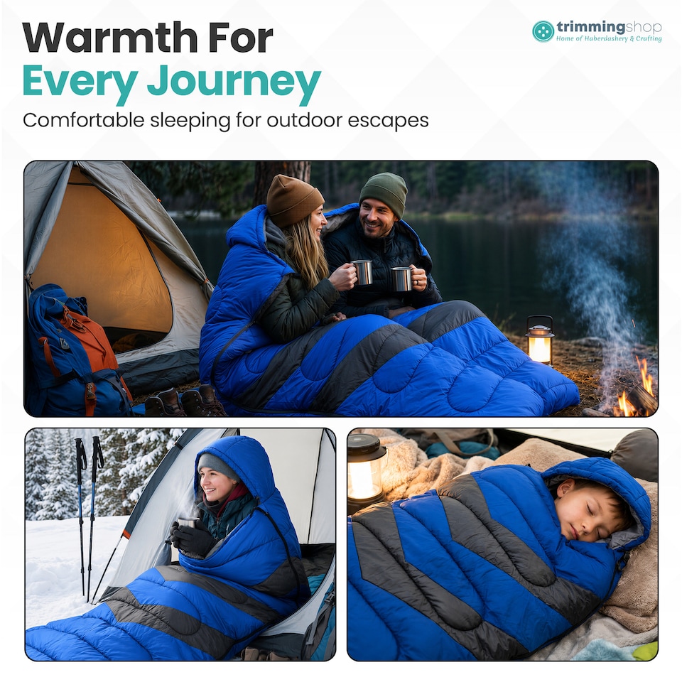 image 1 of 4 Season Waterproof Backpacking Sleeping Bag for Single Adults - 6ft