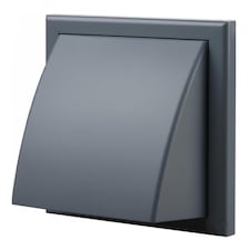Blauberg DECOR155X155-100HKSG Cowled Grille with Damper 100mm/4" (Slate Grey)